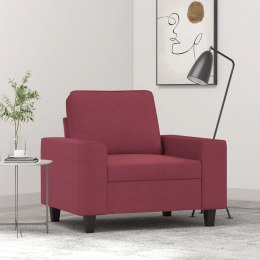  Fotel, winna czerwień, 60 cm, obity tkaniną
