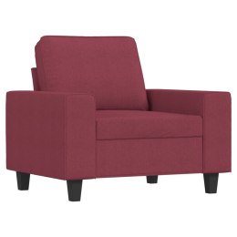  Fotel, winna czerwień, 60 cm, obity tkaniną