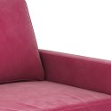  Sofa 2-osobowa, winna czerwień, 120 cm, tapicerowana aksamitem