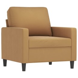  Fotel, brązowy, 60 cm, obity aksamitem