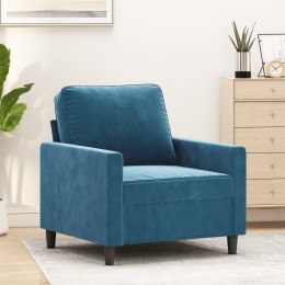  Fotel, niebieski, 60 cm, obity aksamitem