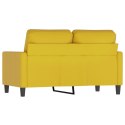  Sofa 2-osobowa, żółta, 120 cm, tapicerowana aksamitem