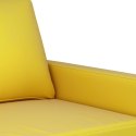  Sofa 2-osobowa, żółta, 120 cm, tapicerowana aksamitem