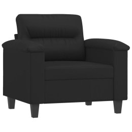 Fotel, czarny, 60 cm, obity sztuczną skórą