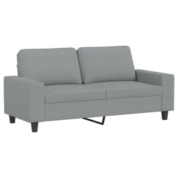  Sofa 2-osobowa, jasnoszara, 140 cm, tapicerowana tkaniną