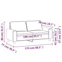  Sofa 2-osobowa, jasnoszara, 140 cm, tapicerowana tkaniną
