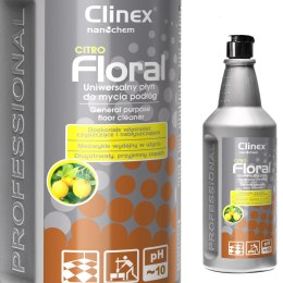Płyn do mycia podłóg bez smug połysk zapach CLINEX Floral - Citro 1L