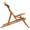  Składane krzesła plażowe, 2 szt., zielone, obite tkaniną