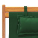  Składane krzesła plażowe, 2 szt., zielone, obite tkaniną