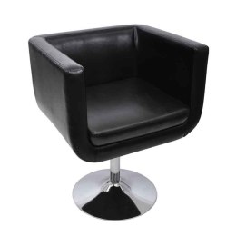  Krzesło barowe, czarne, sztuczna skóra