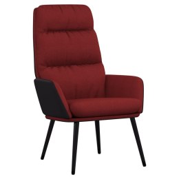  Krzesło wypoczynkowe, winna czerwień, obite tkaniną