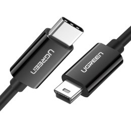Kabel przewód USB-C - miniUSB 480Mbps 1m czarny