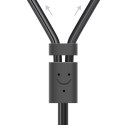Kabel przewód audio 3.5 mm mini jack - 2x RCA 1.5m czarny