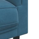 VidaXL 3-cz. komplet wypoczynkowy z poduszkami, niebieski, aksamit