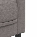 VidaXL Sofa 3-osobowa, kolor taupe, tapicerowana tkaniną