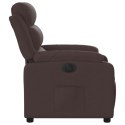 VidaXL Elektryczny fotel rozkładany, ciemnobrązowy, obity tkaniną
