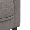 VidaXL Fotel, kolor taupe, tapicerowany tkaniną