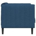 VidaXL Fotel, niebieski, tapicerowany tkaniną