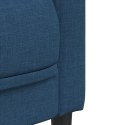 VidaXL Fotel, niebieski, tapicerowany tkaniną