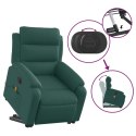 VidaXL Podnoszony fotel masujący, elektryczny, rozkładany, zielony