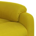 VidaXL Rozkładany fotel masujący, elektryczny, żółty, aksamit