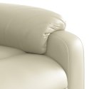 VidaXL Rozkładany fotel pionizujący, elektryczny, kremowy, ekoskóra