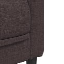 VidaXL Sofa 3-osobowa, ciemnobrązowa, tapicerowana tkaniną