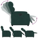 VidaXL Elektryczny, podnoszony fotel rozkładany, ciemnozielony aksamit