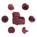 VidaXL Podnoszony fotel masujący, elektryczny, rozkładany, bordowy