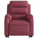 VidaXL Podnoszony fotel masujący, elektryczny, rozkładany, bordowy