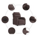 VidaXL Podnoszony fotel masujący, elektryczny, rozkładany, brązowy