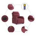 VidaXL Podnoszony fotel masujący, elektryczny, rozkładany, czerwony