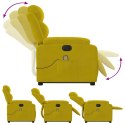 VidaXL Podnoszony fotel masujący, elektryczny rozkładany, żółty