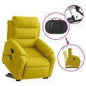 VidaXL Podnoszony fotel masujący, elektryczny rozkładany, żółty