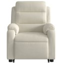 VidaXL Podnoszony fotel rozkładany, kremowy, aksamitny