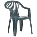  Krzesła ogrodowe układane w stos 45 szt. plastikowe zielone