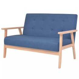  2-osobowa sofa tapicerowana niebieska