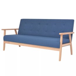  3-osobowa sofa tapicerowana niebieska