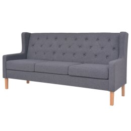  3-osobowa sofa tapicerowana tkaniną szara