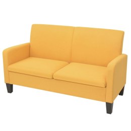  Sofa 2-osobowa żółta 135 x 65 x 76 cm