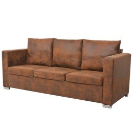  Sofa 3-osobowa 191 x 73 x 82 cm sztuczny zamsz