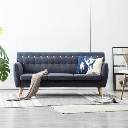  3-osobowa sofa tapicerowana tkaniną 172x70x82 cm ciemnoszara