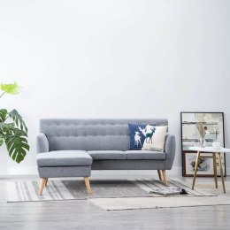  Sofa z leżanką obita tkaniną 1715x138x815 cm jasnoszara