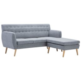  Sofa z leżanką obita tkaniną 1715x138x815 cm jasnoszara