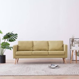  3-osobowa sofa tapicerowana tkaniną zielona