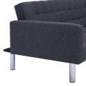  Sofa w kształcie litery L ciemnoszara poliester