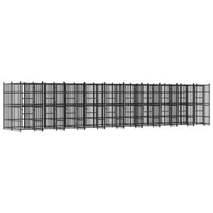 Kojec zewnętrzny dla psa, stalowy, 18,43 m²