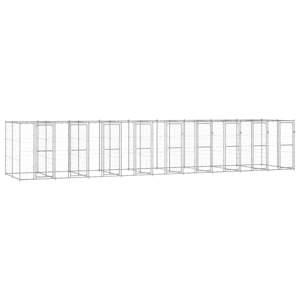 Kojec zewnętrzny dla psa, stal galwanizowana, 21,78 m²