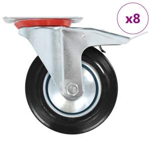 8 kółek skrętnych, 160 mm