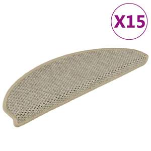 Samoprzylepne nakładki na schody, 15 szt., 65x21x4 cm, zielone